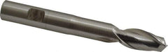Cleveland - 1/2", 1" LOC, 1/2" Shank Diam, 4" OAL, 2 Flute, High Speed Steel Square End Mill - Single End, Uncoated, Spiral Flute, 30° Helix, Centercutting, Right Hand Cut, Right Hand Flute, Series HGN-2 - Eagle Tool & Supply