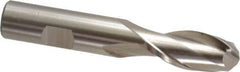 Cleveland - 5/8" Diam, 1-3/8" LOC, 2 Flute High Speed Steel Ball End Mill - Uncoated, Single End, 3-1/4" OAL, 5/8" Shank Diam, Spiral Flute - Eagle Tool & Supply