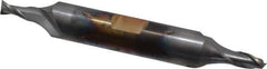 Cleveland - 5/32", 15/64" LOC, 3/8" Shank Diam, 2-3/4" OAL, 2 Flute, High Speed Steel Square End Mill - Double End, TiCN Finish, Spiral Flute, 30° Helix, Centercutting, Right Hand Cut, Right Hand Flute, Series HD-2 - Eagle Tool & Supply