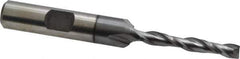 Cleveland - 3/16", 1-1/4" LOC, 3/8" Shank Diam, 3-1/16" OAL, 2 Flute, High Speed Steel Square End Mill - Single End, TiCN Finish, Spiral Flute, 30° Helix, Centercutting, Right Hand Cut, Right Hand Flute, Series HG-2 - Eagle Tool & Supply