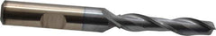 Cleveland - 9/32", 1-3/8" LOC, 3/8" Shank Diam, 3-1/8" OAL, 2 Flute, High Speed Steel Square End Mill - Single End, TiCN Finish, Spiral Flute, 30° Helix, Centercutting, Right Hand Cut, Right Hand Flute, Series HG-2 - Eagle Tool & Supply