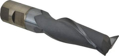 Cleveland - 1", 3" LOC, 1" Shank Diam, 5-1/2" OAL, 2 Flute, High Speed Steel Square End Mill - Single End, TiCN Finish, Spiral Flute, 30° Helix, Centercutting, Right Hand Cut, Right Hand Flute, Series HG-2 - Eagle Tool & Supply