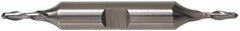 Cleveland - 7/16" Diam, 13/16" LOC, 2 Flute High Speed Steel Ball End Mill - TiCN Finish, Double End, 4-1/8" OAL, 1/2" Shank Diam, Spiral Flute - Eagle Tool & Supply