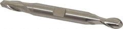 Cleveland - 5/16" Diam, 9/16" LOC, 2 Flute High Speed Steel Ball End Mill - Uncoated, Double End, 3-1/2" OAL, 3/8" Shank Diam, Spiral Flute - Eagle Tool & Supply