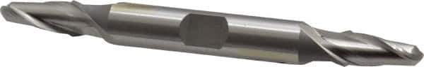 Cleveland - 9/32" Diam, 9/16" LOC, 2 Flute High Speed Steel Ball End Mill - Uncoated, Double End, 3-3/8" OAL, 3/8" Shank Diam, Spiral Flute - Eagle Tool & Supply