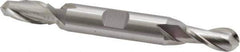 Cleveland - 13/32" Diam, 13/16" LOC, 2 Flute High Speed Steel Ball End Mill - Uncoated, Double End, 4-1/8" OAL, 1/2" Shank Diam, Spiral Flute - Eagle Tool & Supply