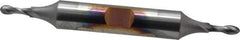 Cleveland - 1/8" Diam, 3/8" LOC, 2 Flute High Speed Steel Ball End Mill - TiCN Finish, Double End, 3-1/16" OAL, 3/8" Shank Diam, Spiral Flute - Eagle Tool & Supply