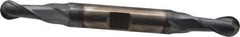 Cleveland - 5/16" Diam, 9/16" LOC, 2 Flute High Speed Steel Ball End Mill - TiCN Finish, Double End, 3-1/2" OAL, 3/8" Shank Diam, Spiral Flute - Eagle Tool & Supply