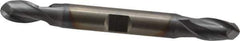 Cleveland - 11/32" Diam, 9/16" LOC, 2 Flute High Speed Steel Ball End Mill - TiCN Finish, Double End, 3-1/2" OAL, 3/8" Shank Diam, Spiral Flute - Eagle Tool & Supply