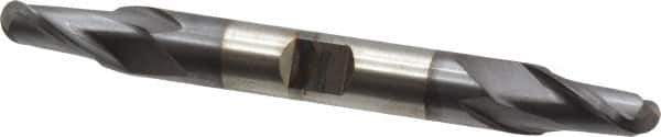 Cleveland - 3/8" Diam, 9/16" LOC, 2 Flute High Speed Steel Ball End Mill - TiCN Finish, Double End, 3-1/2" OAL, 3/8" Shank Diam, Spiral Flute - Eagle Tool & Supply