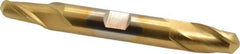 Cleveland - 1/2" Diam, 13/16" LOC, 2 Flute High Speed Steel Ball End Mill - TiN Finish, Double End, 4-1/8" OAL, 1/2" Shank Diam, Spiral Flute - Eagle Tool & Supply