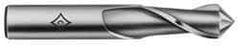 Cleveland - 7/16" Diam, 13/16" LOC, 2 Flute, 90° Point Angle, High Speed Steel Drill Mill - TiN Finish, 2-1/2" OAL, 3/8" Shank Diam - Eagle Tool & Supply