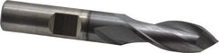 Cleveland - 3/8" Diam, 9/16" LOC, 2 Flute, 90° Point Angle, High Speed Steel Drill Mill - TiCN Finish, 2-5/16" OAL, 3/8" Shank Diam - Eagle Tool & Supply