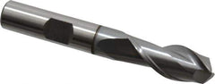Cleveland - 7/16" Diam, 13/16" LOC, 2 Flute, 90° Point Angle, High Speed Steel Drill Mill - TiCN Finish, 2-1/2" OAL, 3/8" Shank Diam - Eagle Tool & Supply