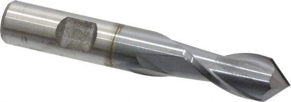 Cleveland - 1/2" Diam, 1" LOC, 2 Flute, 90° Point Angle, High Speed Steel Drill Mill - TiCN Finish, 2" OAL, 1/2" Shank Diam - Eagle Tool & Supply
