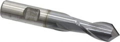 Cleveland - 1/2" Diam, 1" LOC, 2 Flute, 90° Point Angle, High Speed Steel Drill Mill - TiCN Finish, 2" OAL, 1/2" Shank Diam - Eagle Tool & Supply