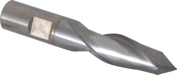 Cleveland - 5/8" Diam, 1-5/16" LOC, 2 Flute, 90° Point Angle, High Speed Steel Drill Mill - TiCN Finish, 3-7/16" OAL, 5/8" Shank Diam - Eagle Tool & Supply