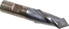 Cleveland - 7/8" Diam, 1-1/2" LOC, 2 Flute, 90° Point Angle, High Speed Steel Drill Mill - TiCN Finish, 3-1/4" OAL, 3/4" Shank Diam - Eagle Tool & Supply