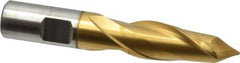 Cleveland - 5/8" Diam, 1-5/16" LOC, 2 Flute, 90° Point Angle, High Speed Steel Drill Mill - TiN Finish, 3-7/16" OAL, 5/8" Shank Diam - Eagle Tool & Supply