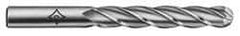 Cleveland - 3/4" Diam, 4" LOC, 4 Flute High Speed Steel Ball End Mill - TiCN Finish, Single End, 6-1/4" OAL, 3/4" Shank Diam, Spiral Flute - Eagle Tool & Supply