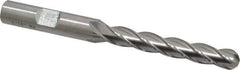 Cleveland - 5/16" Diam, 2" LOC, 4 Flute High Speed Steel Ball End Mill - Uncoated, Single End, 3-1/4" OAL, 3/8" Shank Diam, Spiral Flute - Eagle Tool & Supply