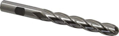 Cleveland - 1/2" Diam, 3" LOC, 4 Flute High Speed Steel Ball End Mill - Uncoated, Single End, 5" OAL, 1/2" Shank Diam, Spiral Flute - Eagle Tool & Supply