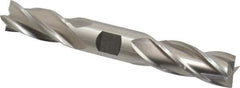 Cleveland - 3/4", 1-5/8" LOC, 3/4" Shank Diam, 5-5/8" OAL, 4 Flute, High Speed Steel Square End Mill - Double End, Uncoated, Spiral Flute, 30° Helix, Centercutting, Right Hand Cut, Right Hand Flute, Series HD-4C - Eagle Tool & Supply