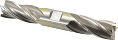 Cleveland - 1", 1-7/8" LOC, 1" Shank Diam, 6-3/8" OAL, 4 Flute, High Speed Steel Square End Mill - Double End, Uncoated, Spiral Flute, 30° Helix, Centercutting, Right Hand Cut, Right Hand Flute, Series HD-4C - Eagle Tool & Supply