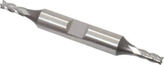 Cleveland - 5/32", 0.438" LOC, 3/8" Shank Diam, 3-1/8" OAL, 4 Flute, High Speed Steel Square End Mill - Double End, Uncoated, Spiral Flute, 30° Helix, Centercutting, Right Hand Cut, Right Hand Flute, Series HD-4C - Eagle Tool & Supply