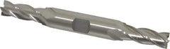 Cleveland - 25/64", 1" LOC, 1/2" Shank Diam, 4-1/2" OAL, 4 Flute, High Speed Steel Square End Mill - Double End, Uncoated, Spiral Flute, 30° Helix, Centercutting, Right Hand Cut, Right Hand Flute, Series HD-4C - Eagle Tool & Supply