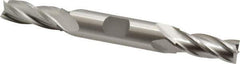 Cleveland - 13/32", 1" LOC, 1/2" Shank Diam, 4-1/2" OAL, 4 Flute, High Speed Steel Square End Mill - Double End, Uncoated, Spiral Flute, 30° Helix, Centercutting, Right Hand Cut, Right Hand Flute, Series HD-4C - Eagle Tool & Supply