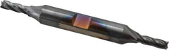 Cleveland - 11/64", 1/2" LOC, 3/8" Shank Diam, 3-1/4" OAL, 4 Flute, High Speed Steel Square End Mill - Double End, TiCN Finish, Spiral Flute, 30° Helix, Centercutting, Right Hand Cut, Right Hand Flute, Series HD-4C - Eagle Tool & Supply