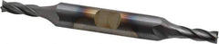 Cleveland - 3/16", 1/2" LOC, 3/8" Shank Diam, 3-1/4" OAL, 4 Flute, High Speed Steel Square End Mill - Double End, TiCN Finish, Spiral Flute, 30° Helix, Centercutting, Right Hand Cut, Right Hand Flute, Series HD-4C - Eagle Tool & Supply
