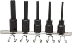Proto - 5 Piece 3/8" Drive Metric Impact Hex Bit Socket Set - 4 to 10mm Hex - Eagle Tool & Supply