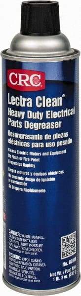 CRC - 19 Ounce Aerosol Electrical Grade Cleaner/Degreaser - 37,500 Volt Dielectric Strength, Nonflammable, Food Grade - Eagle Tool & Supply