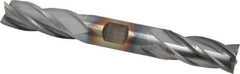 Cleveland - 5/8", 1-3/8" LOC, 5/8" Shank Diam, 5" OAL, 4 Flute, High Speed Steel Square End Mill - Double End, TiCN Finish, Spiral Flute, 30° Helix, Centercutting, Right Hand Cut, Right Hand Flute, Series HD-4C - Eagle Tool & Supply