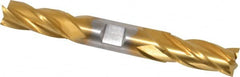 Cleveland - 19/32", 1-3/8" LOC, 5/8" Shank Diam, 5" OAL, 4 Flute, High Speed Steel Square End Mill - Eagle Tool & Supply