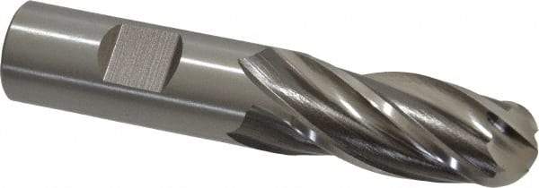 Cleveland - 3/4" Diam, 1-5/8" LOC, 4 Flute High Speed Steel Ball End Mill - Uncoated, Single End, 3-7/8" OAL, 3/4" Shank Diam, Spiral Flute - Eagle Tool & Supply