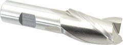 Cleveland - 1", 1-7/8" LOC, 3/4" Shank Diam, 4-1/8" OAL, 3 Flute, High Speed Steel Square End Mill - Single End, Uncoated, Spiral Flute, 30° Helix, Centercutting, Right Hand Cut, Right Hand Flute, Series HG-3 - Eagle Tool & Supply