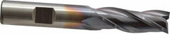 Cleveland - 1/2", 1-1/4" LOC, 1/2" Shank Diam, 3-1/4" OAL, 3 Flute, High Speed Steel Square End Mill - Single End, TiCN Finish, Spiral Flute, 30° Helix, Centercutting, Right Hand Cut, Right Hand Flute, Series HG-3 - Eagle Tool & Supply