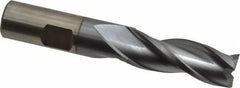 Cleveland - 5/8", 1-5/8" LOC, 5/8" Shank Diam, 3-1/4" OAL, 3 Flute, High Speed Steel Square End Mill - Single End, TiCN Finish, Spiral Flute, 30° Helix, Centercutting, Right Hand Cut, Right Hand Flute, Series HG-3 - Eagle Tool & Supply