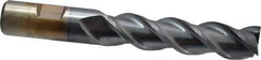 Cleveland - 3/4", 1-5/8" LOC, 3/4" Shank Diam, 3-7/8" OAL, 3 Flute, High Speed Steel Square End Mill - Single End, TiCN Finish, Spiral Flute, 30° Helix, Centercutting, Right Hand Cut, Right Hand Flute, Series HG-3 - Eagle Tool & Supply