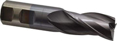 Cleveland - 1", 2" LOC, 1" Shank Diam, 4-1/2" OAL, 3 Flute, High Speed Steel Square End Mill - Single End, TiCN Finish, Spiral Flute, 30° Helix, Centercutting, Right Hand Cut, Right Hand Flute, Series HG-3 - Eagle Tool & Supply