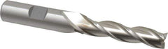 Cleveland - 13/32", 1-3/4" LOC, 1/2" Shank Diam, 3-3/4" OAL, 3 Flute, High Speed Steel Square End Mill - Single End, Uncoated, Spiral Flute, 30° Helix, Centercutting, Right Hand Cut, Right Hand Flute, Series HG-3 - Eagle Tool & Supply