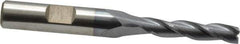 Cleveland - 1/4", 1-1/4" LOC, 3/8" Shank Diam, 3-1/16" OAL, 3 Flute, High Speed Steel Square End Mill - Single End, TiCN Finish, Spiral Flute, 30° Helix, Centercutting, Right Hand Cut, Right Hand Flute, Series HG-3 - Eagle Tool & Supply