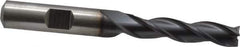 Cleveland - 5/16", 1-3/8" LOC, 3/8" Shank Diam, 3-1/8" OAL, 3 Flute, High Speed Steel Square End Mill - Single End, TiCN Finish, Spiral Flute, 30° Helix, Centercutting, Right Hand Cut, Right Hand Flute, Series HG-3 - Eagle Tool & Supply