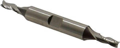Cleveland - 3/16", 1/2" LOC, 3/8" Shank Diam, 3-1/4" OAL, 3 Flute, High Speed Steel Square End Mill - Double End, Uncoated, Spiral Flute, 30° Helix, Centercutting, Right Hand Cut, Right Hand Flute, Series HD-3 - Eagle Tool & Supply