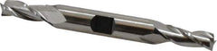 Cleveland - 9/32", 11/16" LOC, 3/8" Shank Diam, 3-3/8" OAL, 3 Flute, High Speed Steel Square End Mill - Double End, Uncoated, Spiral Flute, 30° Helix, Centercutting, Right Hand Cut, Right Hand Flute, Series HD-3 - Eagle Tool & Supply