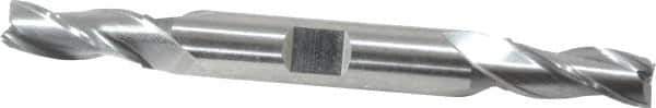 Cleveland - 5/16", 3/4" LOC, 3/8" Shank Diam, 3-1/2" OAL, 3 Flute, High Speed Steel Square End Mill - Double End, Uncoated, Spiral Flute, 30° Helix, Centercutting, Right Hand Cut, Right Hand Flute, Series HD-3 - Eagle Tool & Supply