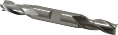 Cleveland - 7/16", 1" LOC, 1/2" Shank Diam, 4-1/8" OAL, 3 Flute, High Speed Steel Square End Mill - Double End, Uncoated, Spiral Flute, 30° Helix, Centercutting, Right Hand Cut, Right Hand Flute, Series HD-3 - Eagle Tool & Supply